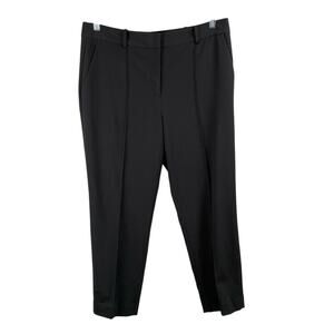 Michael Kors Black Front Seamed High Rise Ankle Trouser Slack Dress Pant 12 NWOT